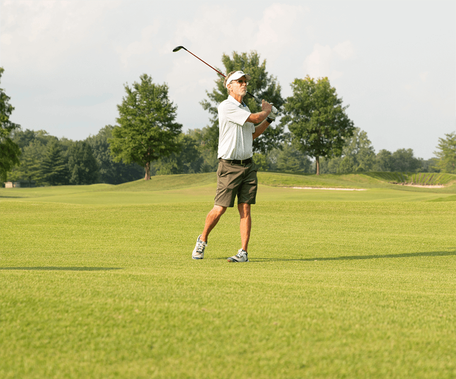 Golfer on course