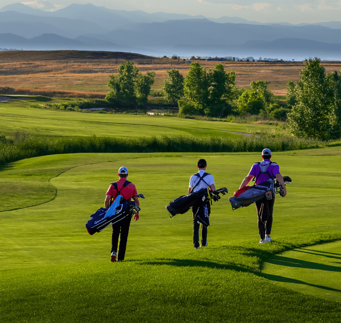 golfers walking on course